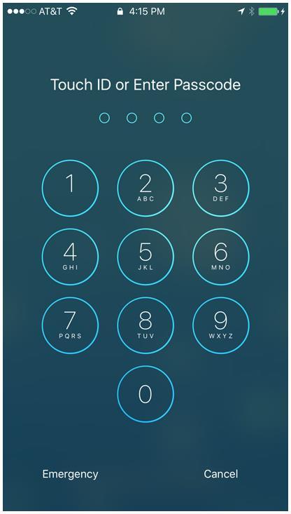 Passcode: You can unlock your iphone using the numeric passcode you chose when you first set up your iphone. Simply press the Home button again and enter your passcode.