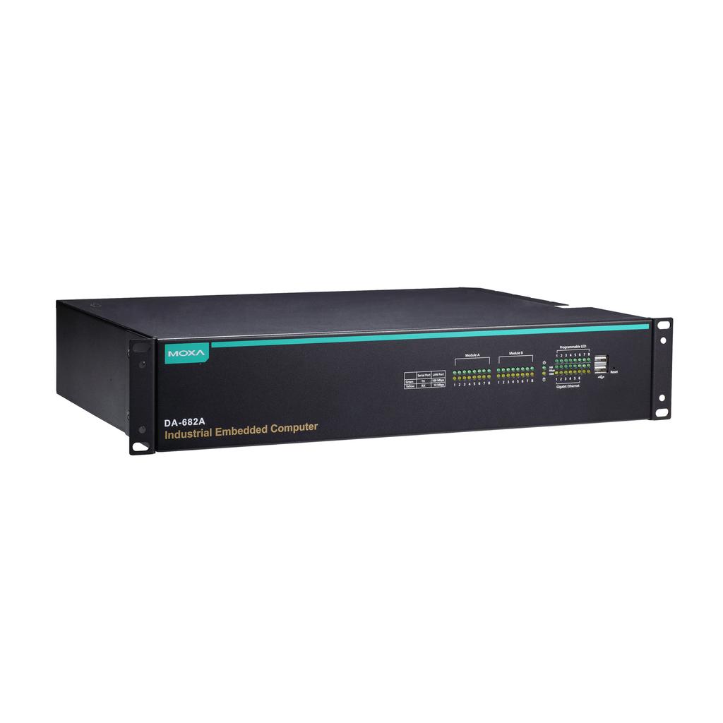 DA-682A Series x86 2U 19-inch rackmount computers with 2nd Gen Intel Celeron or Core i7 CPU, 6 Gigabit Ethernet ports, and 2 PCI expansion slots Features and Benefits EN 50121-4 compliant for railway