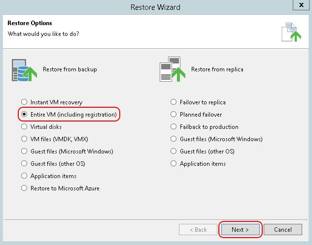 SECTION 3: RESTORING YOUR ENTIRE VM In Section 3, you will restore your VM.