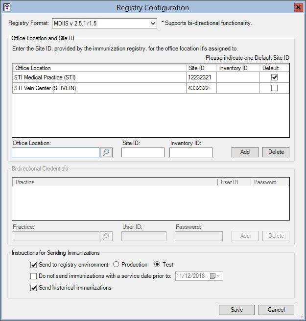 11. When finished configuring registry information, click the Save