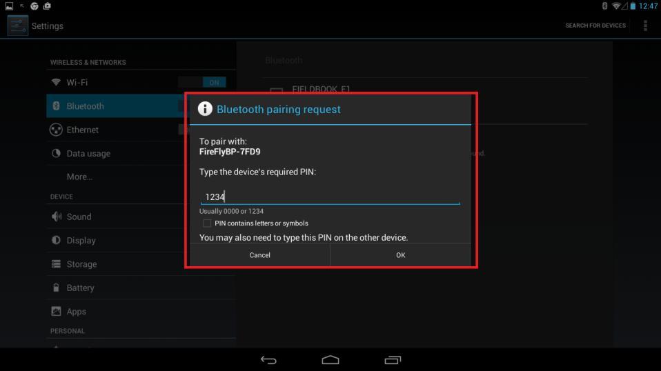 6.) After pairing with the device in your Settings