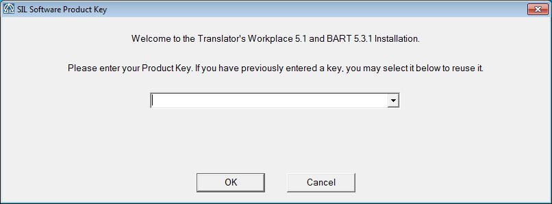 7) Click Translator s Workplace 5 Update 1 on the Product selection dialog (see the illustration below). Click BART 5.3.1 if you also want to install BART. Click OK.
