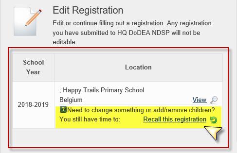 5.2 RECALL YOUR REGISTRATION TO ADD INFORMATION You may need to recall your registration if you forgot to upload required documents, or need to make