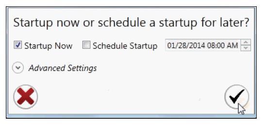 Log in into the group account (Contact the responsible people for more log in options) 12. In the Setup and Maintenance tab, click in the Start-up button 13.