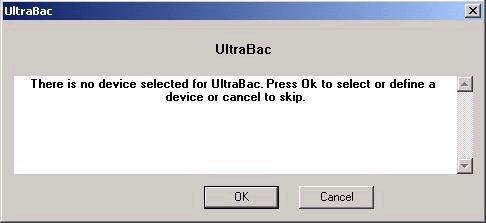 DEVICE SELECTION Once the network settings are entered, the storage device can be created/selected. UBDR Gold has the ability to use any type of backup device used by UltraBac.