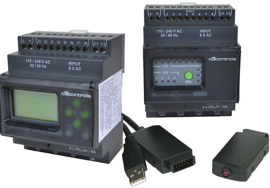 CONTROL LOGIC SMART PROGRAMMABLE RELAYS c3controls line of compact programmable relays are integrated, and ready to use, with a wide range of programmable functions.