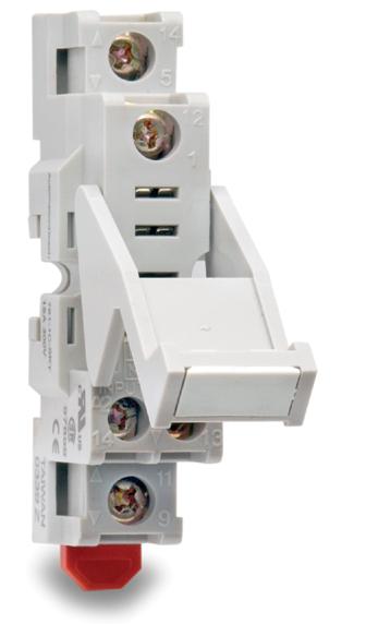 78 Series Relay Socket Figure 5: 781-1C-SKT DIN-rail mounting, SPDT, for use with 781 series