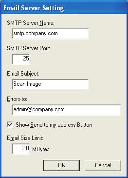 3.2.3 Email Server Setting 3.2.3 Email Server Setting You can configure Email settings such as the SMTP Server Name for sending Emails, the Administrator's Email Address for sending Error Reports to, etc.