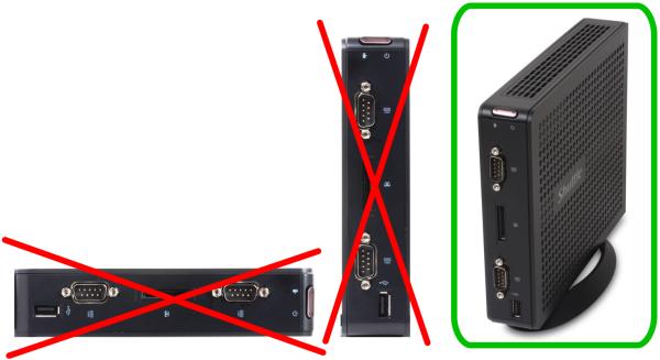 connector 6 Serial Ports 2 (RS232) F One screw to open the chassis 7 USB 2.0 connector G Hole for the Kensington-Loc 8 Vertical stand H USB 3.