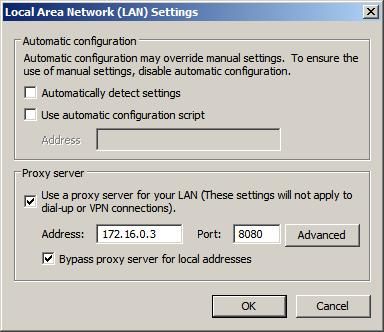 4. In the Port box, type the port number that is used by the proxy server for client connections (by default, 8080). 5.