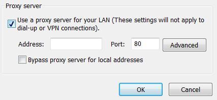 Under "Local Area Network (LAN) Settings"
