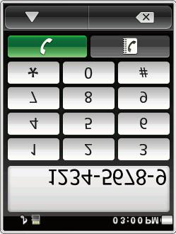 3 Voice Services On-screen Numeric Keypad In standby mode, tap to access the on-screen numeric keypad. 1 2 7 3 6 4 5 1 Number keys. To enter phone numbers.