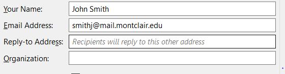 Listserv Needed Settings When you need to send an email to a list, you need to be subscribed to it. Our listserv system was setup to have your @mail.montclair.edu account as the subscribed account.