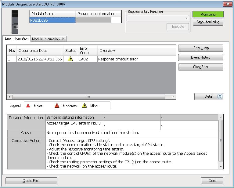 4.2 Checking Module Status The following functions can be used on the "Module Diagnostics" screen of engineering tool.