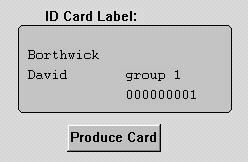 The following window appears: Fig. 19 The ID Card Label window The tick mark will subsequently appear to indicate that this option has been enabled.