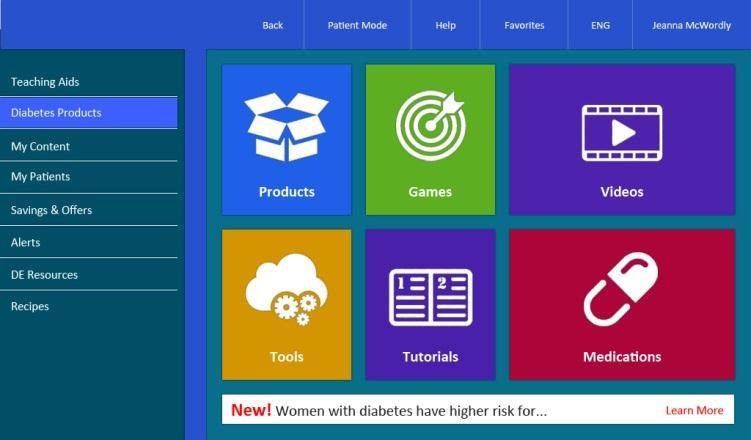 HealthSlate includes tools for: Teaching group or 1:1 classes Current information about diabetes clinical news and products Access to AADE Resources.