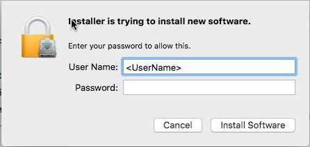 Enter your Mac device s Username and Password