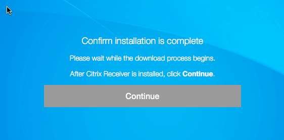Note: You may need to log back in to the Appserv Desktop Website if the installation of the Citrix Receiver takes longer than