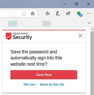 Password Manager will capture your credentials for that account using the Trend Micro
