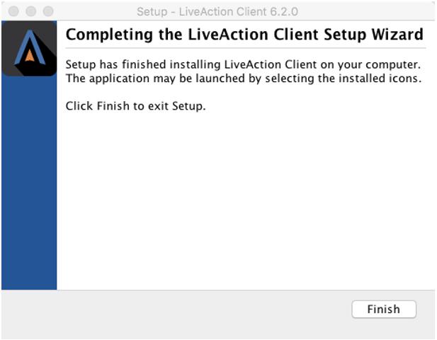 Figure 5: Completing the install wizard Step 6 When the installer