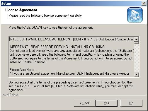 Figure 6-3: License Agreement Step 5: Agree to the license terms by clicking