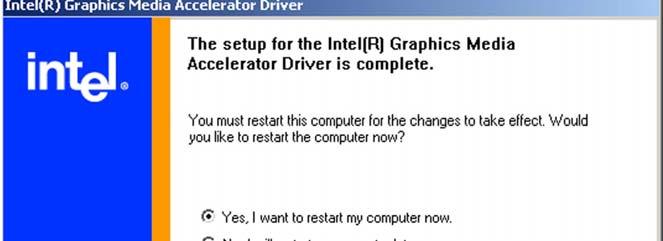 Figure 6-10: VGA Driver Installing Notice Step 8: After the driver installation process is complete, a