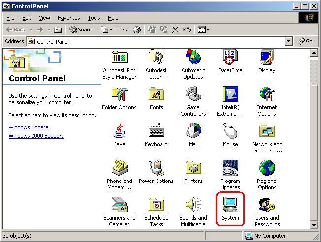 Figure 6-13: Double Click the System Icon Step 3: Click the