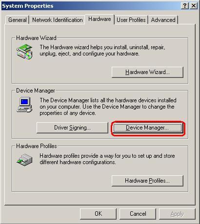 Figure 6-14: Double Click the Device Manager Tab Step 4: A