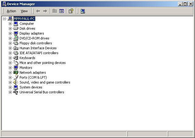 Figure 6-15: Device Manager List Step 5: Double click the listed device
