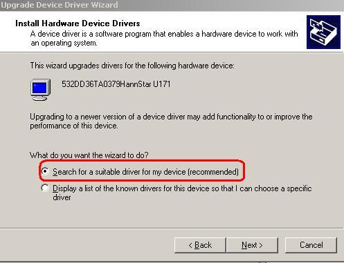 (This means Windows does not recognize the device).