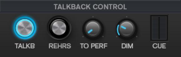 Use the "Talkback" button to switch TB on and off.