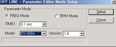 Offline Parameter Editor Offline Parameter Editor enables the user to edit and check parameters without connection