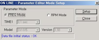 Update Parameter List Used to update parameters in parameter list from selected Parameter Group and User Group at Parameter Tree in ON-LINE mode.