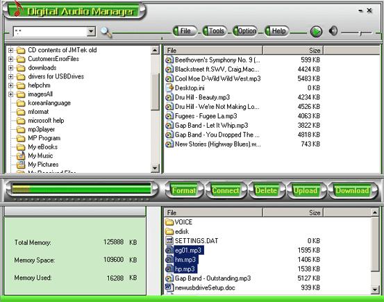 on the disk2go Music and run Management