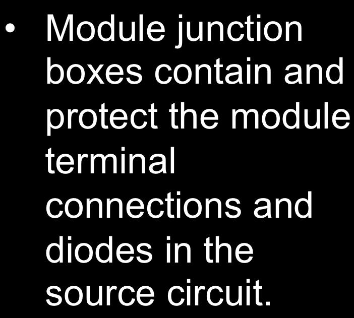 Module junction boxes