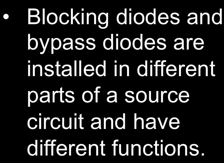 Blocking diodes and bypass