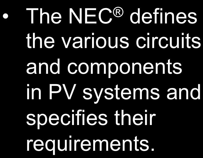 The NEC defines the