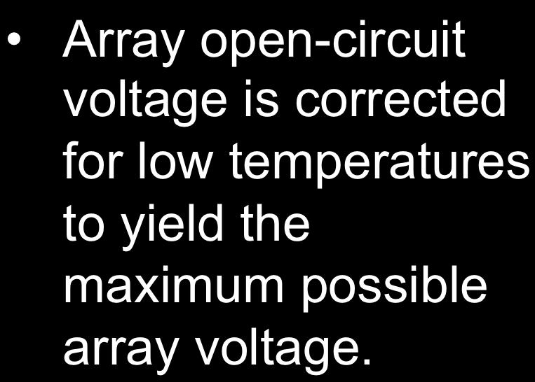 Array open-circuit voltage