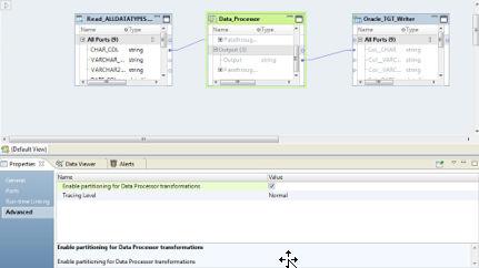 3. Select Enable partitioning for Data Processor transformations.