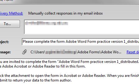 Select Send it using Adobe Acrobat 7. Click on Next 8. Enter the recipients addresses 9.