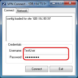 the account you set up in Step 4 of the IPSec VPN Server User