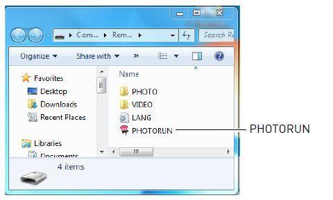 3. Double-click the PHOTORUN file. The PhotoRun application opens. 4.