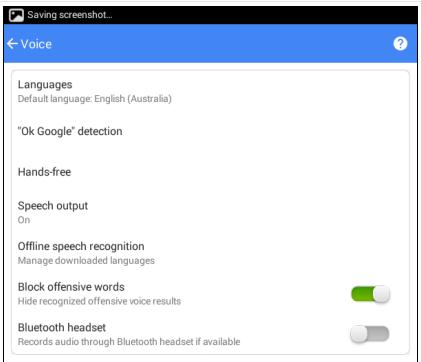 Google detection To enable, slide both From the Google app and From and screen If speech