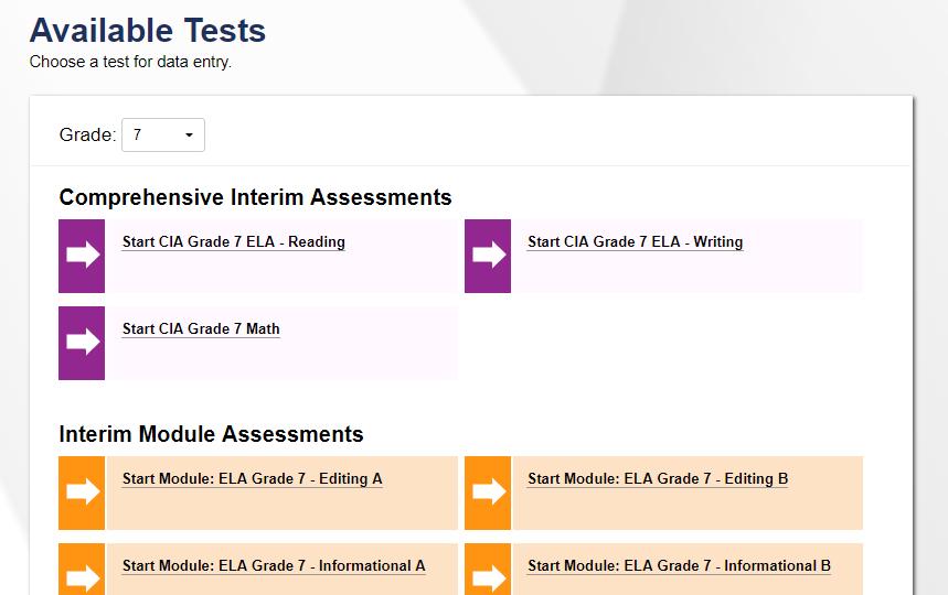 Accessing Tests Section II. Accessing Tests This section explains how to select tests to review in the Interim Teacher Item Previewer.