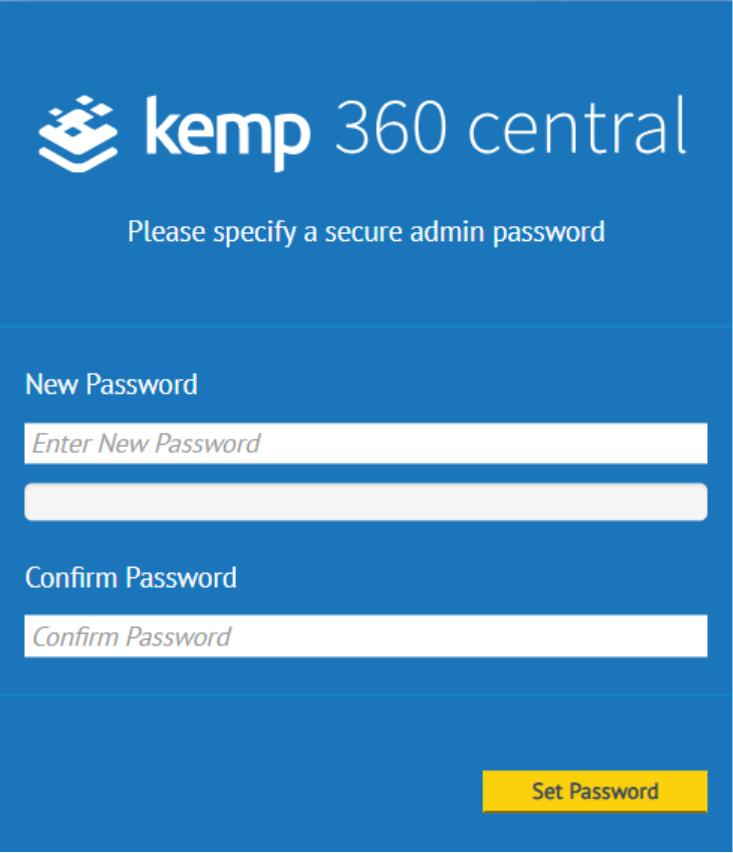 2 Activation and Initial Login 14. Enter a new admin password in the two text boxes provided and click Set Password. The bar in the middle represents the strength of the password.