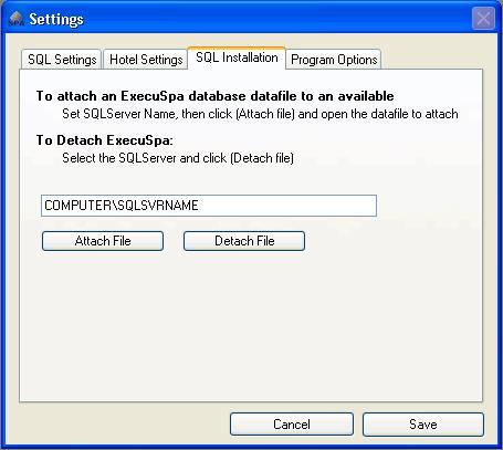 SQL Installation This function should be set up by your Server Administrator or an Execu/Tech