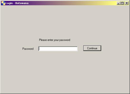Enter this password and click ok, the application launches at the home screen.