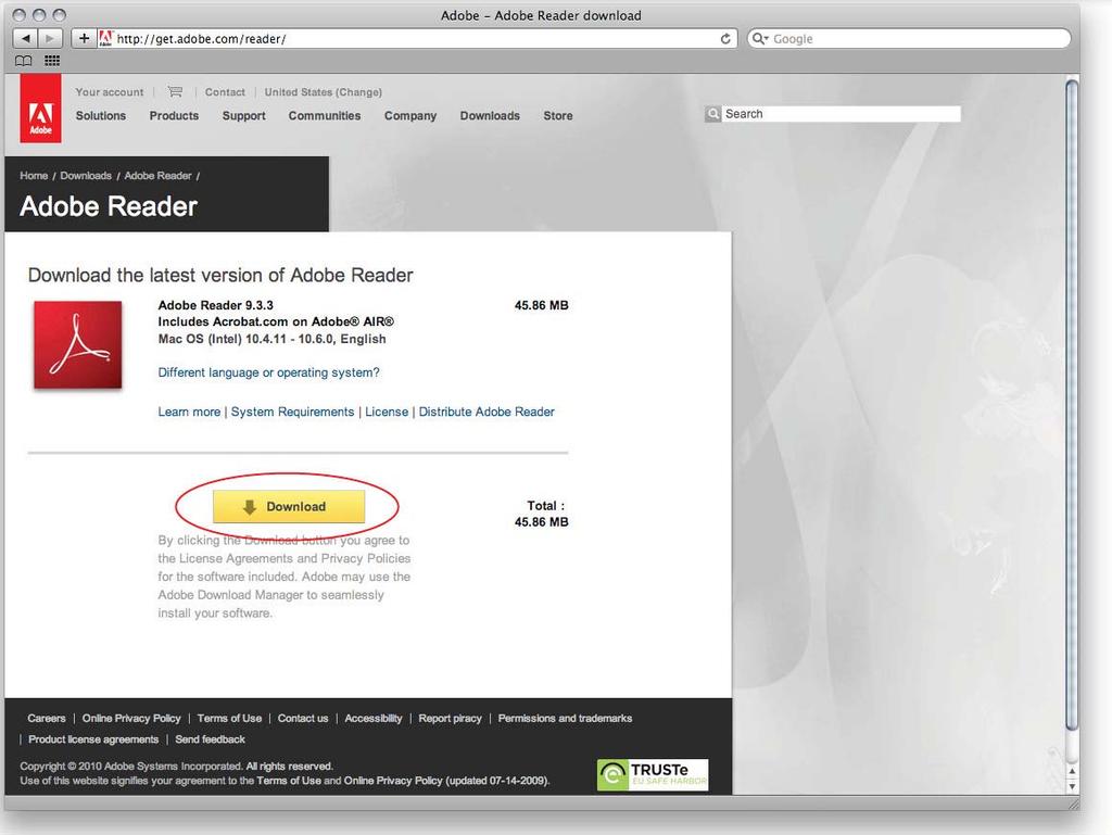Step 1: Install the Latest Version of Adobe Reader Download the latest version of Adobe Reader from