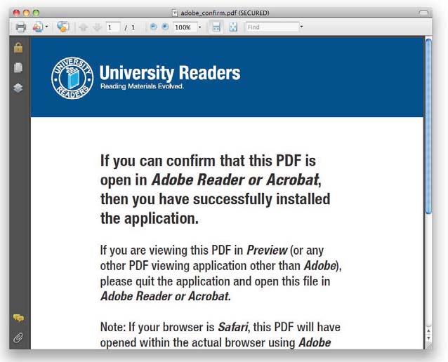 If this option is not available, click on Use other... and select Adobe Reader from the list of applications.