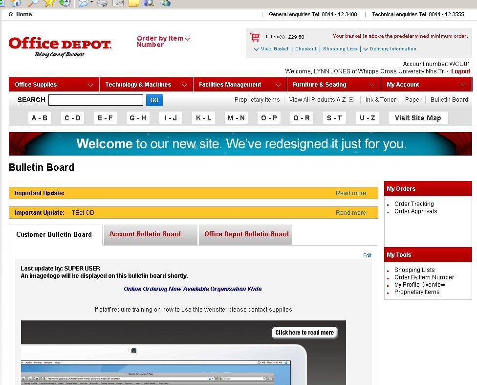 1 TIMESAVING FEATURES Office Depot s Business Solutions Division has enhanced its website with more